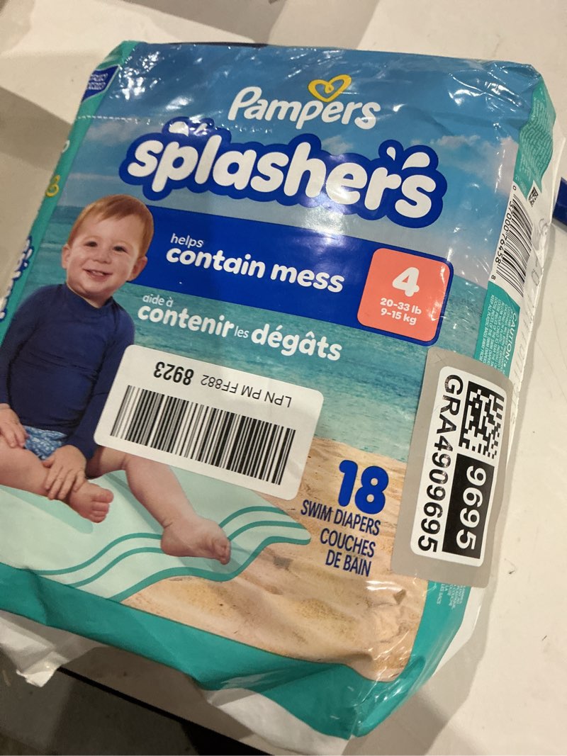 Condition photo showing Good Condition for pampers swim diapers - splashers - size 4, 18 count, gap-free disposable baby swimming pants size 4 18