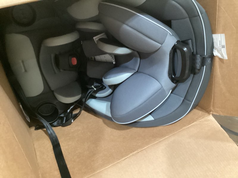 Condition photo showing As Is for safety 1st grow and go all-in-one slim convertible car seat, rear facing, 5-40 lbs, forward facing (30–65 lbs), high back booster seat 40-100 pounds, iron frost iron frost original