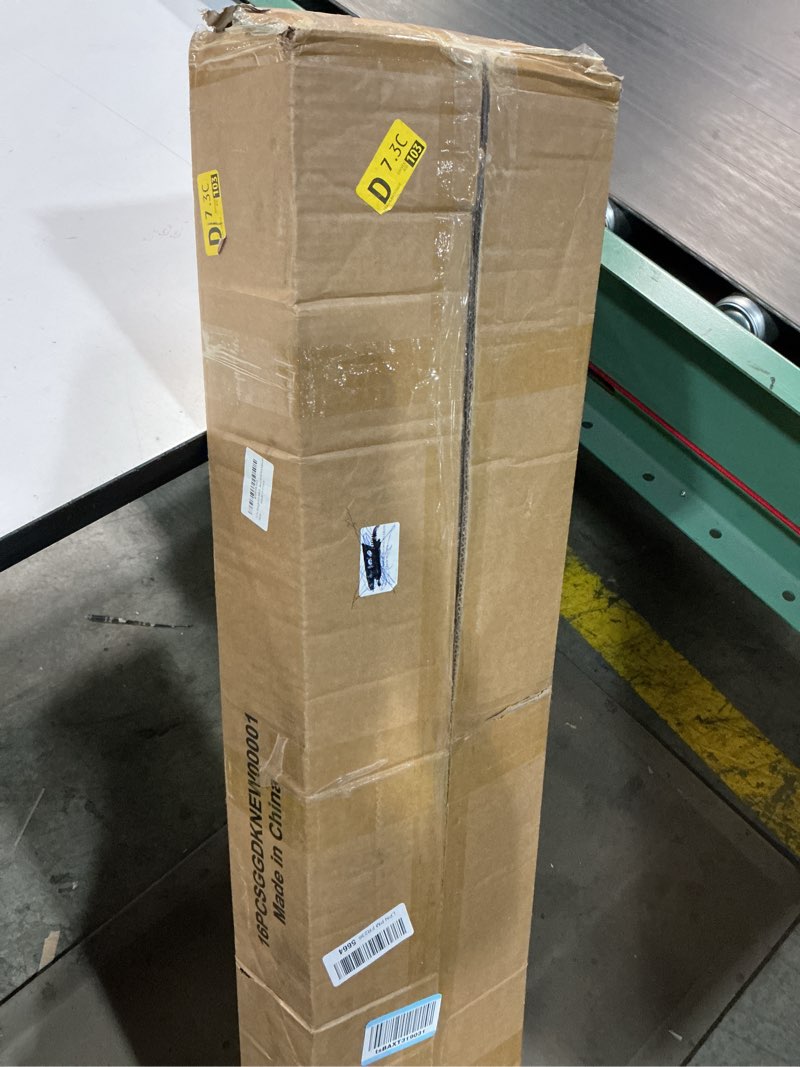 Condition photo showing Good Condition for 16 Pcs Wrought Iron Balusters 44 Inches Iron Balusters for Staircase Hollow Stair Spindles 1/2" Balusters for Staircase Interior Satin Black Metal Deck Balusters