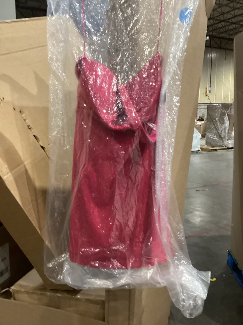 Condition photo showing New/Like New for SIZE 9***MORGAN AND CO. Juniors' Sleeveless V-Neck Mini Sequin Sheath Dress - Cocktail Party Evening Style Ho
