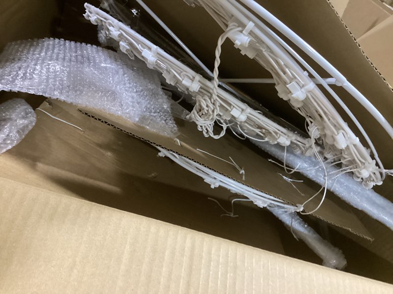 Condition photo showing Good Condition for Set of 3 Spiral Outdoor Lighted Christmas Tree, 3/4/6 Feet Christmas Lights with 7" Star Topper, UL Certification Collapsible Spiraling Tree Light Kit for Xmas Patio Wedding Decoration, Warm White