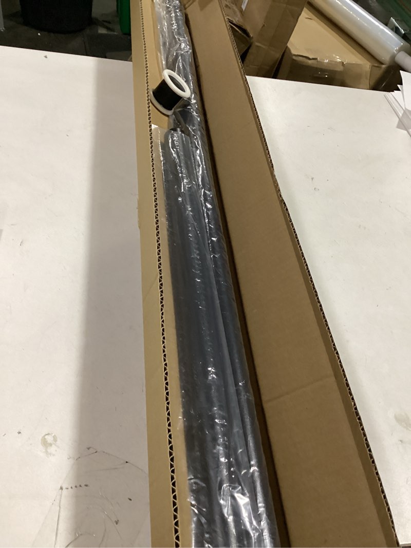 Condition photo showing Good Condition for Tension Curtain Rod 43 to 83 Inches (3.6 to 7 ft), 1.26" Diameter Spring Adjustable Heavy Duty Long Large Curtains Pole for Windows Door Bathroom Patio Outdoor No Drilling, Black 43-83 Inch