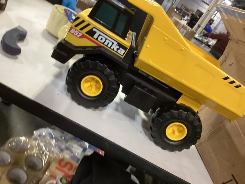 tonka steel classics mighty dump truck - made with steel & sturdy plastic, yellow toy construction t