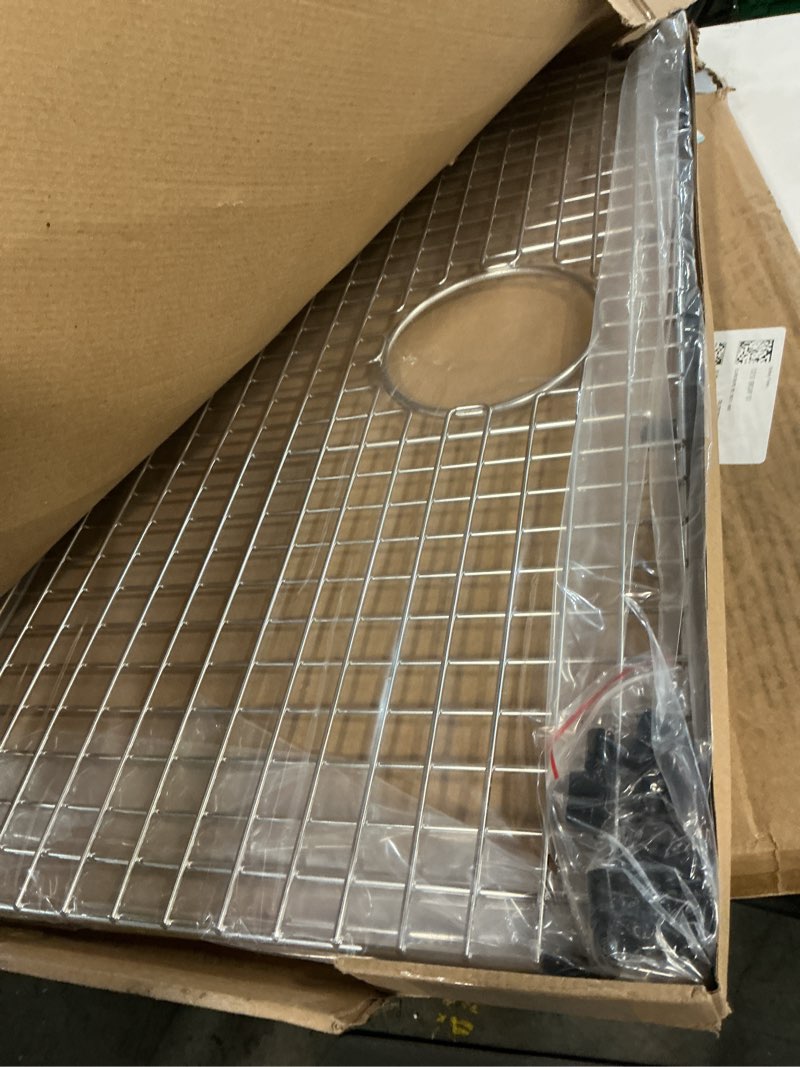 Condition photo showing Good Condition for Serene Valley Sink Bottom Grid 27-1/2" x 15-1/2", Rear Drain with Corner Radius 3/16", Kitchen Sink Grid NDG2816R
