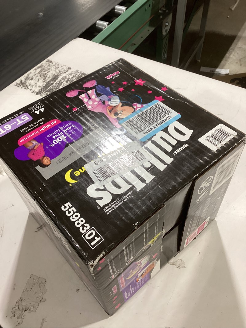 Condition photo showing New/Like New for Pull-Ups Girls' Night-Time Potty Training Pants, Size 5T-6T Overnight Training Underwear (46-60 lbs), 44 Ct 5T-6T 44