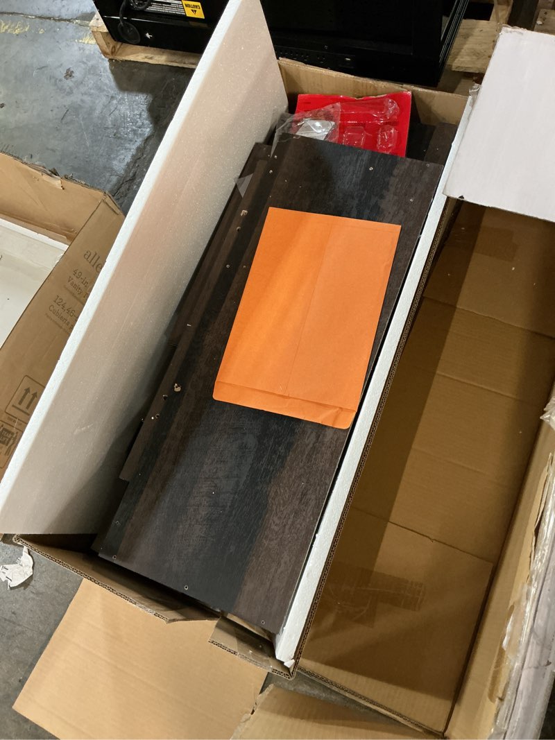 Condition photo showing Good Condition for style selections brown 2-tier wood freestanding bathroom shelf