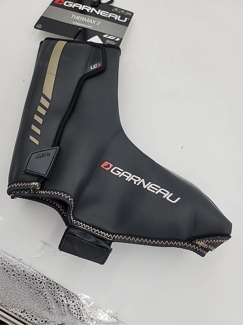 Garneau Thermax II Black Shoe Cover Size S - Cycling Neoprene with fleece