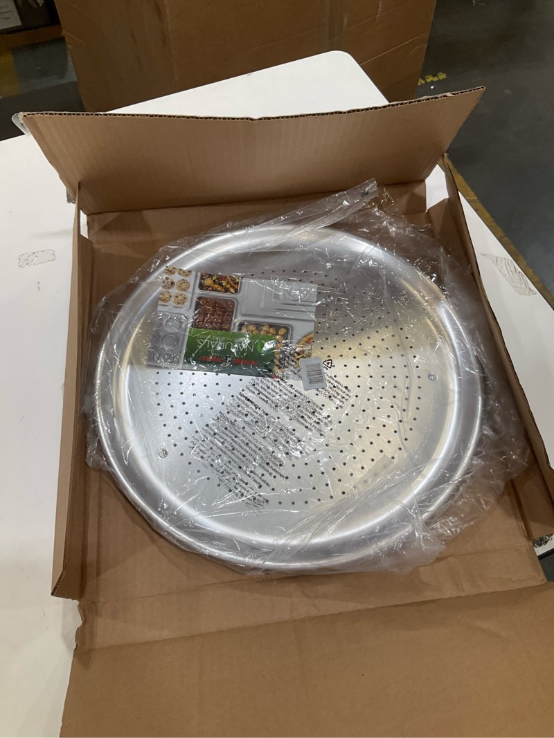 Condition photo showing As Is for incomplete, nordic ware naturals 16\" air crisp perforated aluminum pizza pan, set of 2 16-inch 16\" crisper, 2-pack