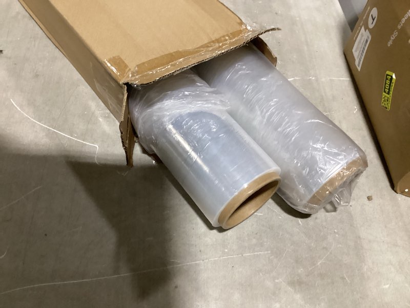 Condition photo showing New/Like New for gorilla grip 500% stretch film heavy duty plastic, 2 pack 500ft shrink wrap rolls 24" puncture resistant, industrial strength for pallet storing, wrapping, moving, packing furniture protection clear 2 24" - 500 ft roll