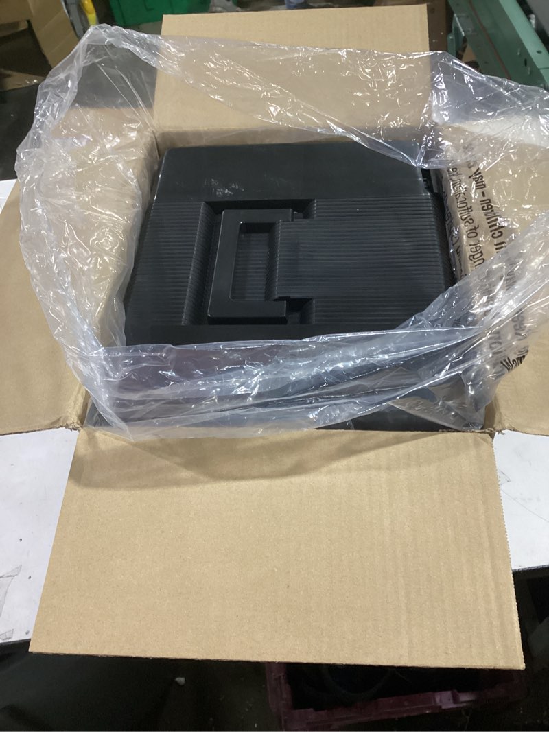 Condition photo showing New/Like New for Pendaflex Portable File Box with File Rails  Hinged Lid with Double Latch Closure  Black  3 Black Letter Size Hanging Folders Included (41742AMZ)