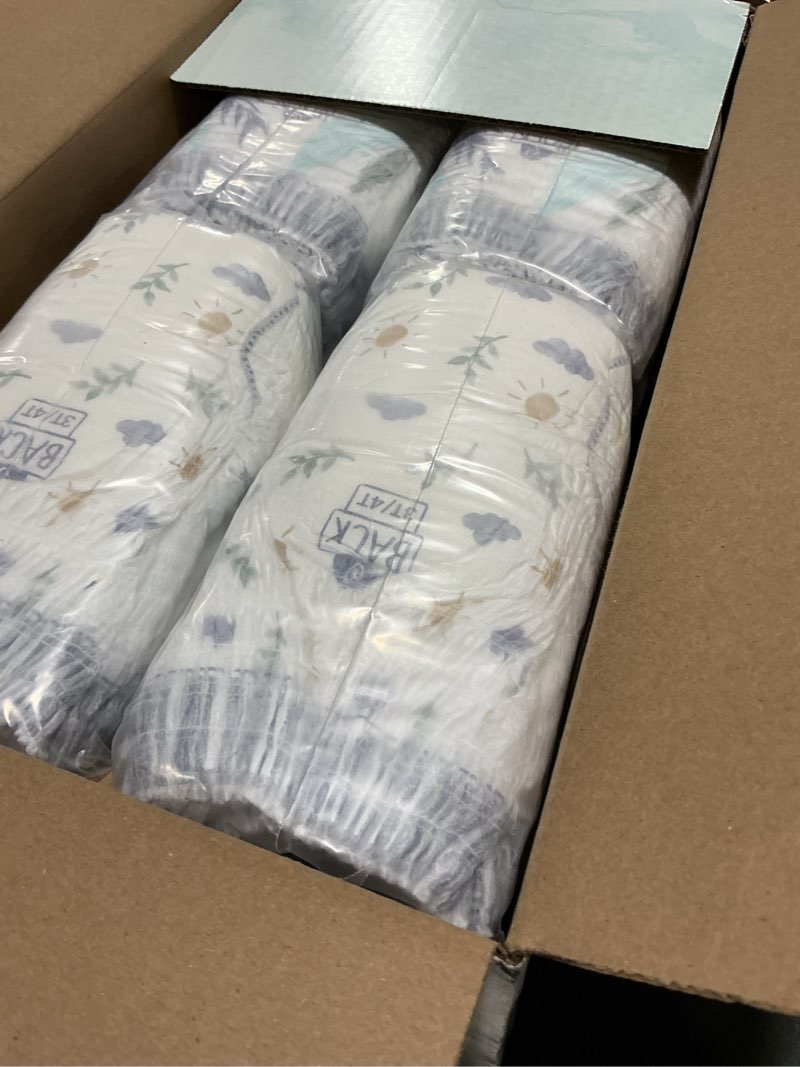 Condition photo showing New/Like New for pampers pure protection training underwear, unisex, size 3t4t, 92 count, premium, hypoallergenic, soft, absorbent 3t-4t 92