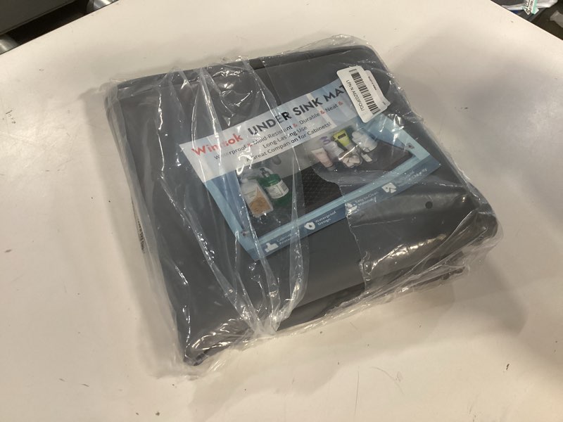 Condition photo showing New/Like New for Silicone Under Sink Mat 40" x 19", Kitchen Essentials and Gadgets, Shelf Liner and Cabinet Protector, Home Organizers and Storage, Waterproof Bathroom Tray Dark Gray 19"W x 40"L