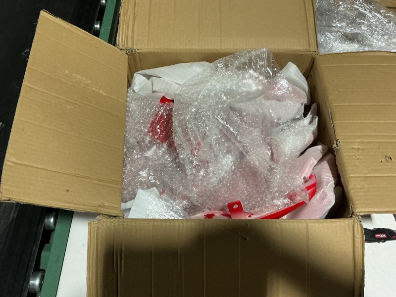 Condition photo showing As Is for mokuo motorcycle fairing kits compatible with honda grom msx 125 2017-2020,red color