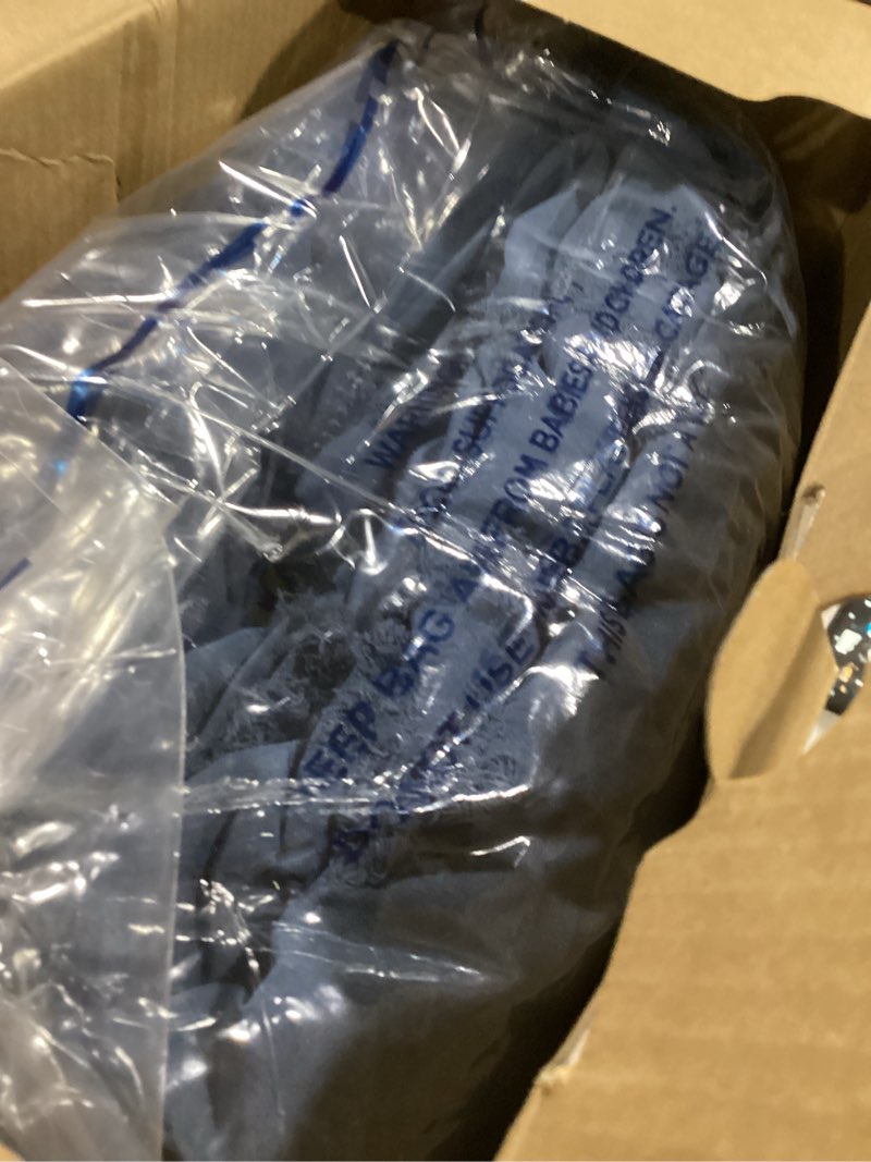 Condition photo showing Good Condition for Bedsure King Comforter Set - Navy Blue Comforter, Boho Tufted Shabby Chic Bedding for Kids, 3 Pieces Vintage Farmhouse Bed Set for All Seasons, Fluffy Soft Bedding with 2 Pillow Shams King 05 - Navy