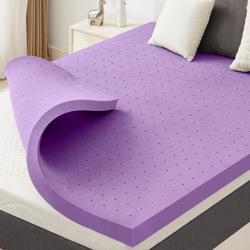 bdeus 2 inch mattress topper, cooling gel memory foam bed topper for pressure relief, twin
