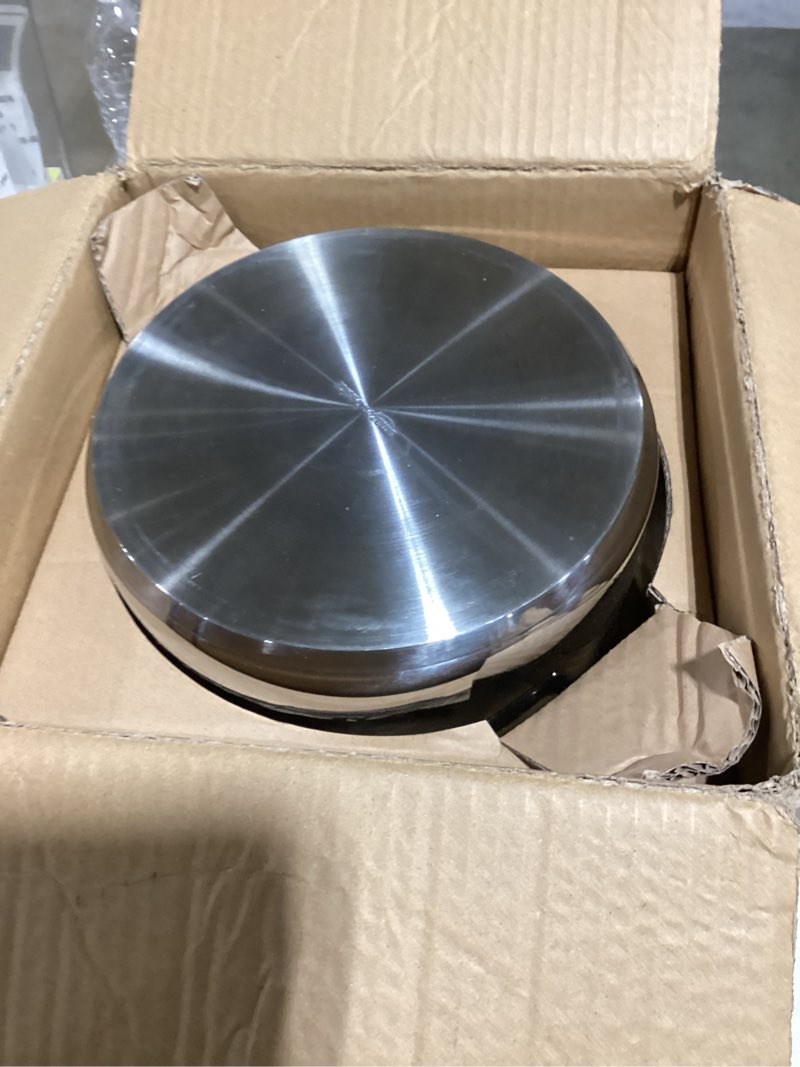 Condition photo showing Good Condition for Amazon Basics Stainless Steel Stock Pot with Lid, 8 Quart, Even Heating, Easy to Clean, Silver