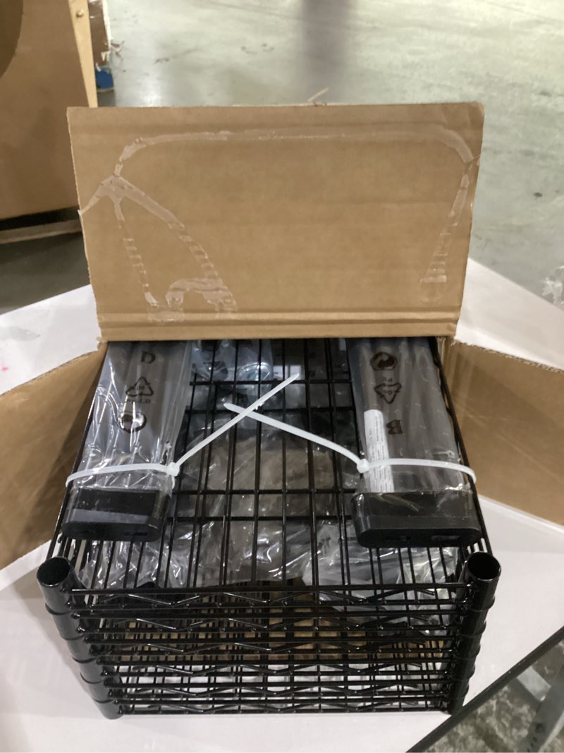 Condition photo showing Good Condition for homdox 6-tier storage shelf wire shelving unit free standing rack organization with caster wheels, stainless side hooks, black 21.26*11.42*72.05 inch black