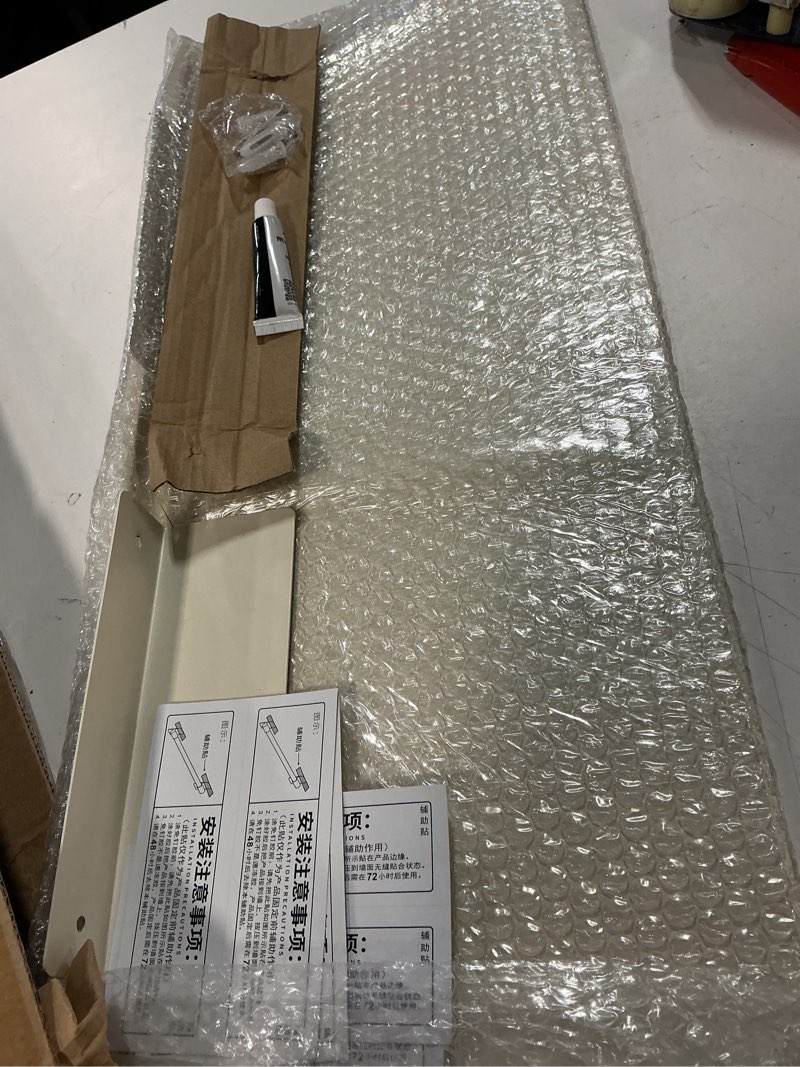 Condition photo showing Good Condition for awsad window sill extender 24x10in countertop extension board with magnetic base carbon steel ledge plant shelf for kitchen, bathroom (white, 23.6x9.8in) white 23.6x9.8in