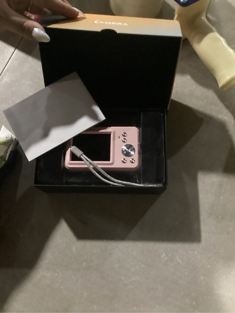 Condition photo showing Good Condition for Digital Cameras FHD Camera for Kid Boys Girls Compact Digital Point and Shoot Camera with 16X Zoom 32GB Card Kids Camera for Kids Pink