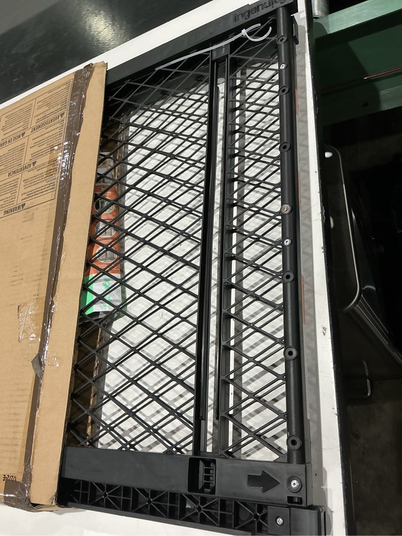 Condition photo showing Good Condition for ingenuity doorway 42w series dog and baby gate, indoor outdoor, won't rust or fade, plastic panel, fits 23-42" openings, 24” tall