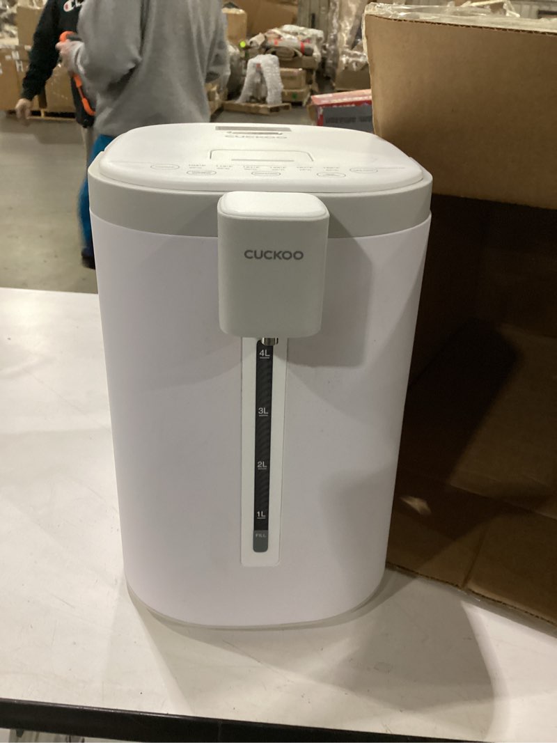 Condition photo showing As Is for Not tested ***CUCKOO CWP-A501TW | Hot Water Dispenser & Warmer | Auto Dispense & Boil Dry Protection | Insulated Stainless Steel | 5 Liter