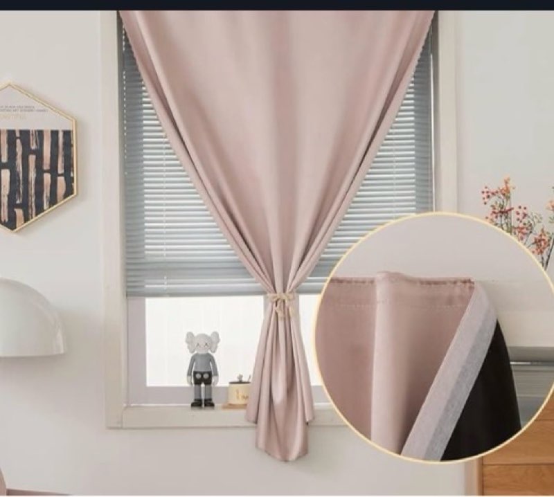 Jilron Autohesion Curtains for Windows,Bedroom Blackout Curtains for - Thermal Lnsulated No Drill Cu