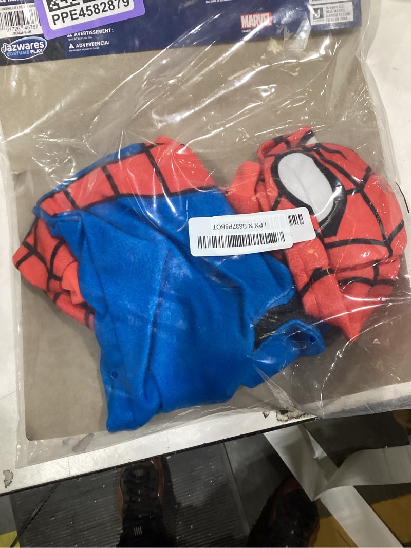 Condition photo showing Good Condition for Marvel Spider-Man Official Infant Deluxe Costume - Premium Quality Minky Fabric and Non-Slip Grip Booties 0-6m