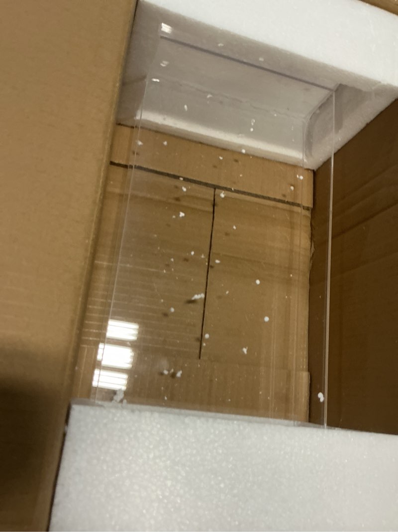 Condition photo showing Good Condition for acrylic monitor stand - 16/20 inch 2 tier riser for imac, pc, desktop, laptop, tv with storage shelf, home office desk organizer 16in