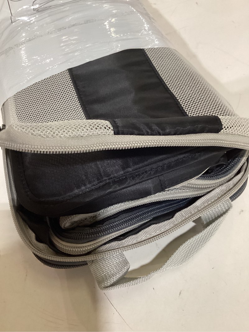 Condition photo showing Good Condition for olarhike 10 set compression packing cubes for travel essentials,compressible expandable space saver bags for organizing clothes,luggage suitcase garment bags with over 1000 pcs mesh holes(black) black 10 set