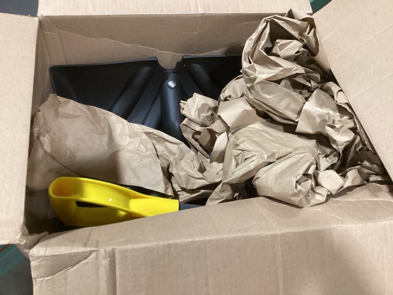 Condition photo showing As Is for Snow Shovel for Driveway 17-Inch Wide Ergonomic Heavy Duty Snow Removal Winter Tool 57” Long with Bent Handle Aluminum Edge Sharp Blade for Car Garage