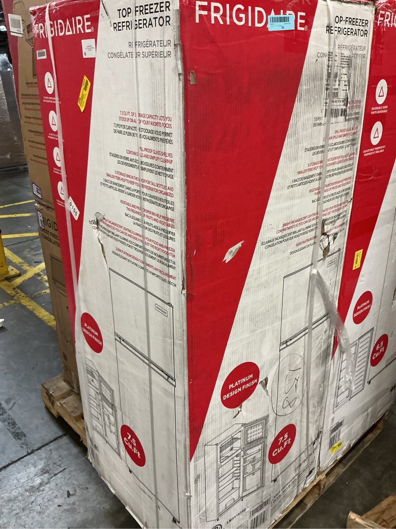 Condition photo showing Good Condition for Frigidaire 7.5 Cu. ft. Refrigerator  Platinum Series  Stainless Look (EFR780-6COM)