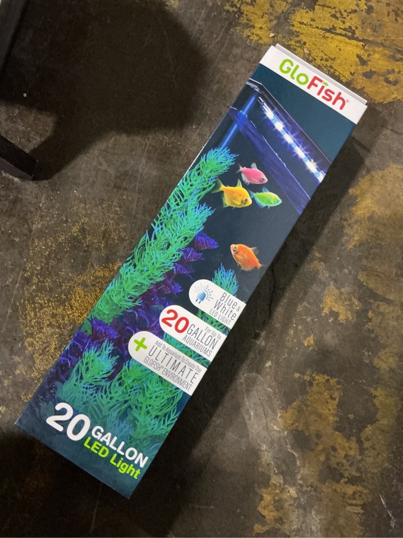 Condition photo showing New/Like New for GloFish LED Light 20 Gallons  Blue And White LED Lights  For Aquariums Up To 20 Gallons