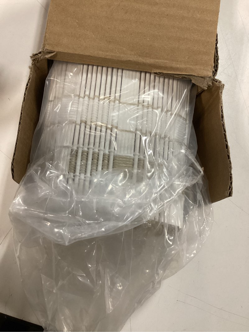 Condition photo showing Good Condition for LazBlinds No Tools No Drill Bamboo Roller Shades, Cordless Bamboo Blinds, Light Filtering Roll Up Blinds for Windows, French Door, Porch or Patio, 23'' W x 64'' H, Whitewash B Whitewash B 23'' W x 64'' H