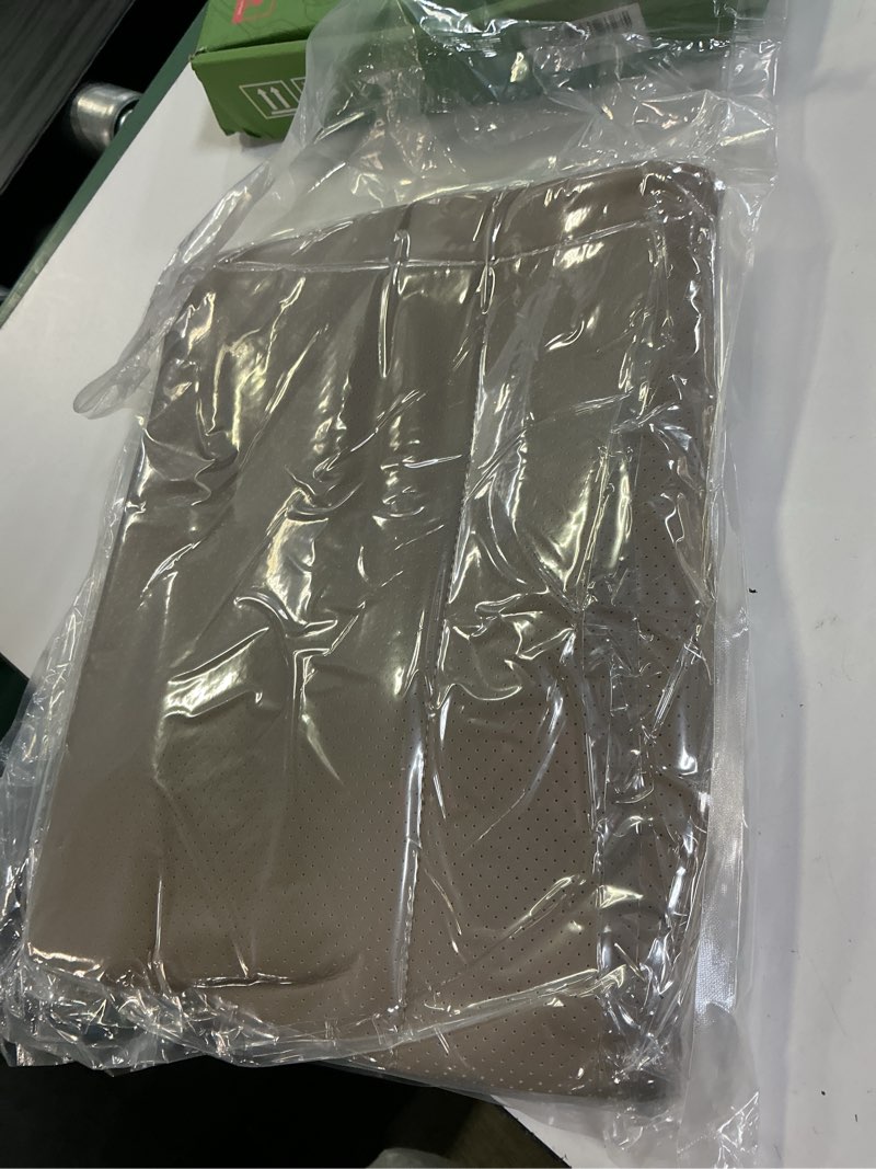 Condition photo showing Good Condition for driver side bottom replacement seat cover perforated microfiber leather ½ foam padding ivory tan compatible with subaru outback legacy 2015-2019