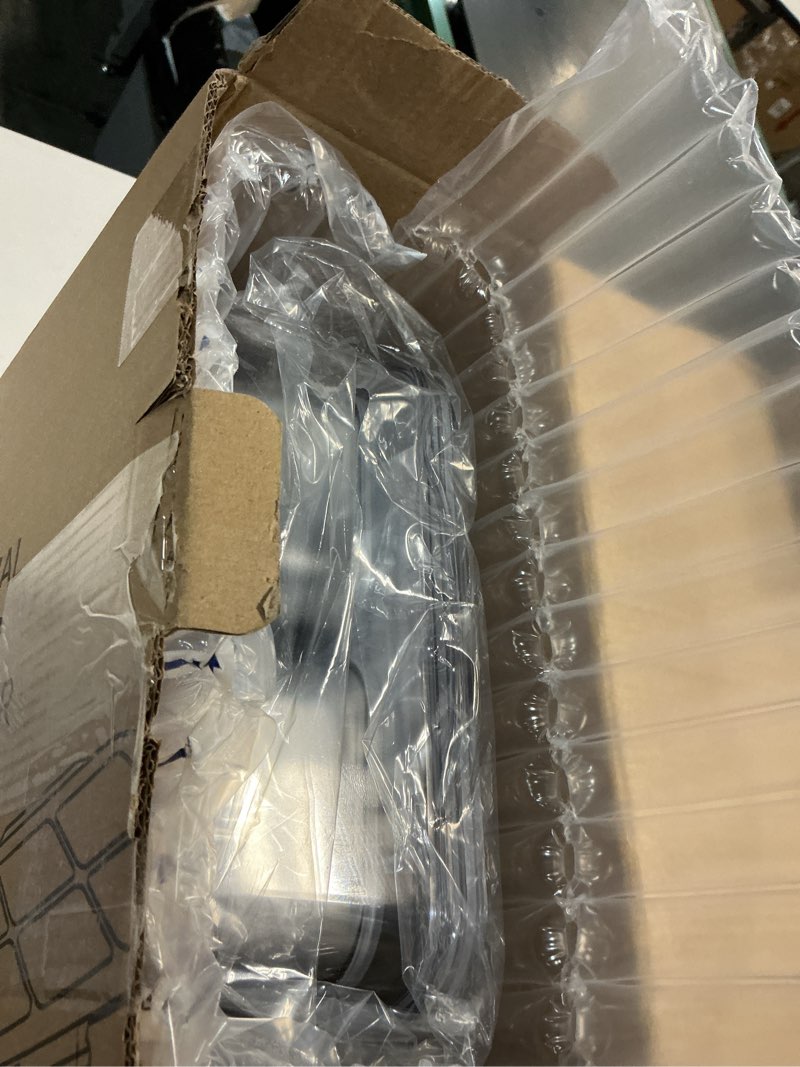 Condition photo showing New/Like New for snackle box container, stainless steel divided serving tray with lid and handle, portable snack tray for fruit veggie candy, 8-compartment snack platter for travel party beach picnic 13.38"l x 9.25"w x 3.54"h