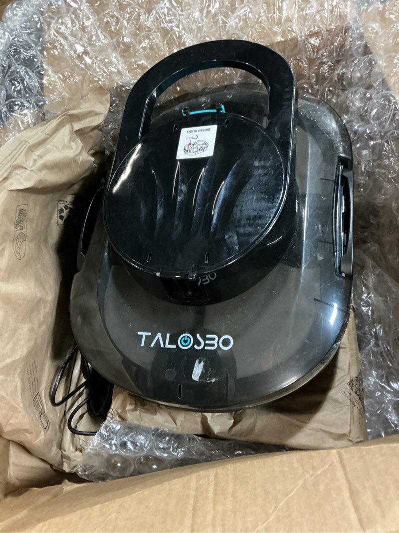 Condition photo showing As Is for talosbo talosbo s1 pro cordless robotic pool vacuum cleaner, automatic cleaning for flat inground& above-ground pools, 120 min runtime