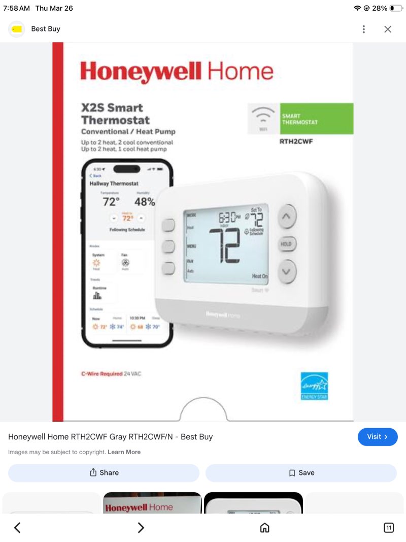 honeywell home x2s smart thermostat $69.99 