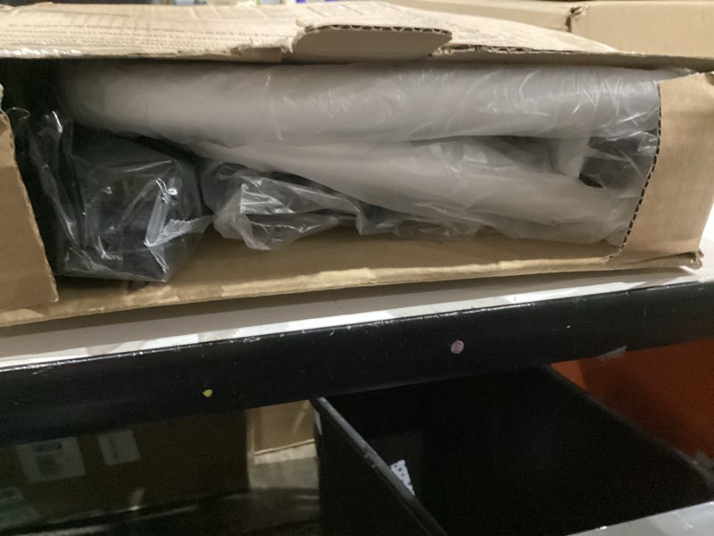 Condition photo showing As Is for Clothes Rack - Clothing Rack with Storage Mesh Shelf & Casters, Heavy-Duty Metal Clothing Rack for Hanging Clothes, Dresses, Coats, Large Load Capacity, Easy Assembly, White, 28.0"x16.9"x59.0" White 28.0" x 16.9" x 59.0" (1 Rod)