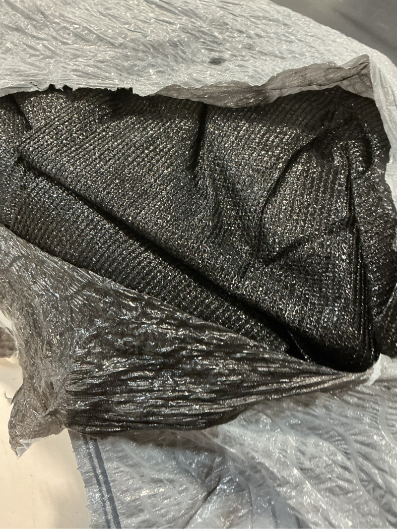 Condition photo showing Good Condition for icover 4x50ft privacy screen fence, outdoor fencing panels, garden windscreen mesh shade sail net barrier, include reinforced bindings and brass grommets cable zip ties, black 4x50ft black