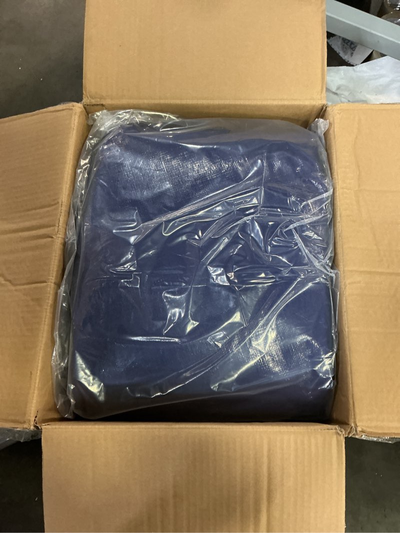 Condition photo showing New/Like New for winter pool cover 24 ft round for above ground | extra thick & durable above-ground pool cover | sapphire series of premium cold- and uv-resistant pool cover | by yankee pool pillow 24' (round) blue