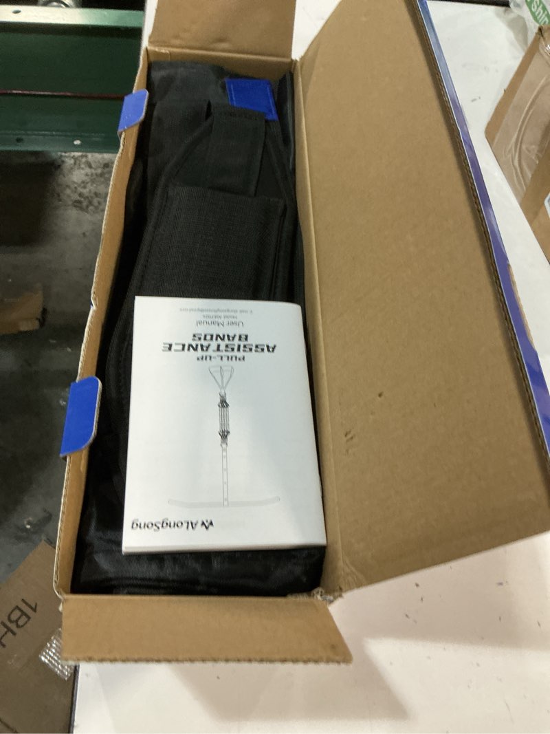 Condition photo showing Good Condition for Pull Up Assistance Bands with Foot Support Pedal - Upgraded Heavy Duty Resistance Bands Adjustable Weight/Height with 80Lbs Bands&Measured Strap for Strength Training Home Gym Blue 4 Bands with 80lbs