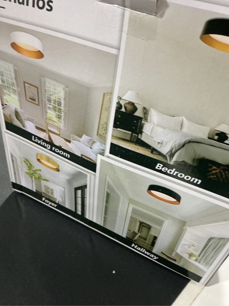 Condition photo showing Good Condition for Bargeni Flush Mount Ceiling Light, 12.5 inch LED Ceiling Light Fixture, Polished Gold Finish, Dimmab