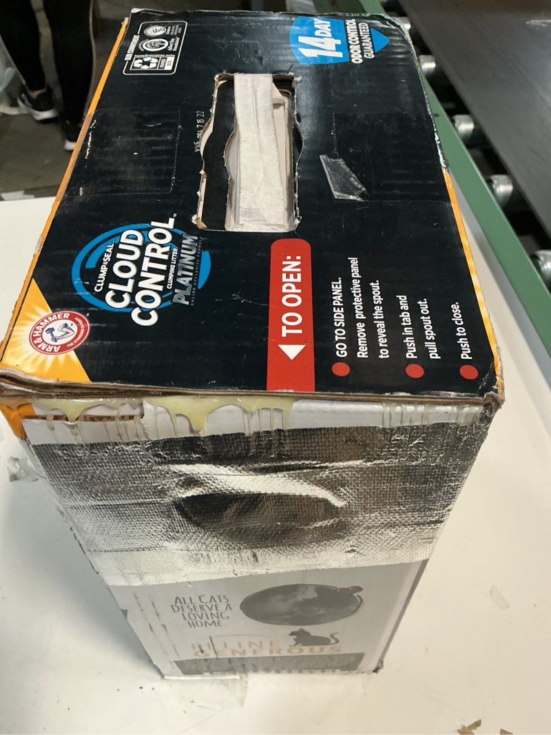 Condition photo showing Good Condition for ARM & HAMMER Cloud Control Platinum Clumping Cat Litter Odor Control, 37 lbs. 37lb – Frustration Free Pack Cloud Control Platinum Clumping Litter