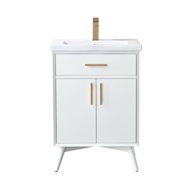 Lalena 24'' Single Bathroom Vanity with Ceramic Top