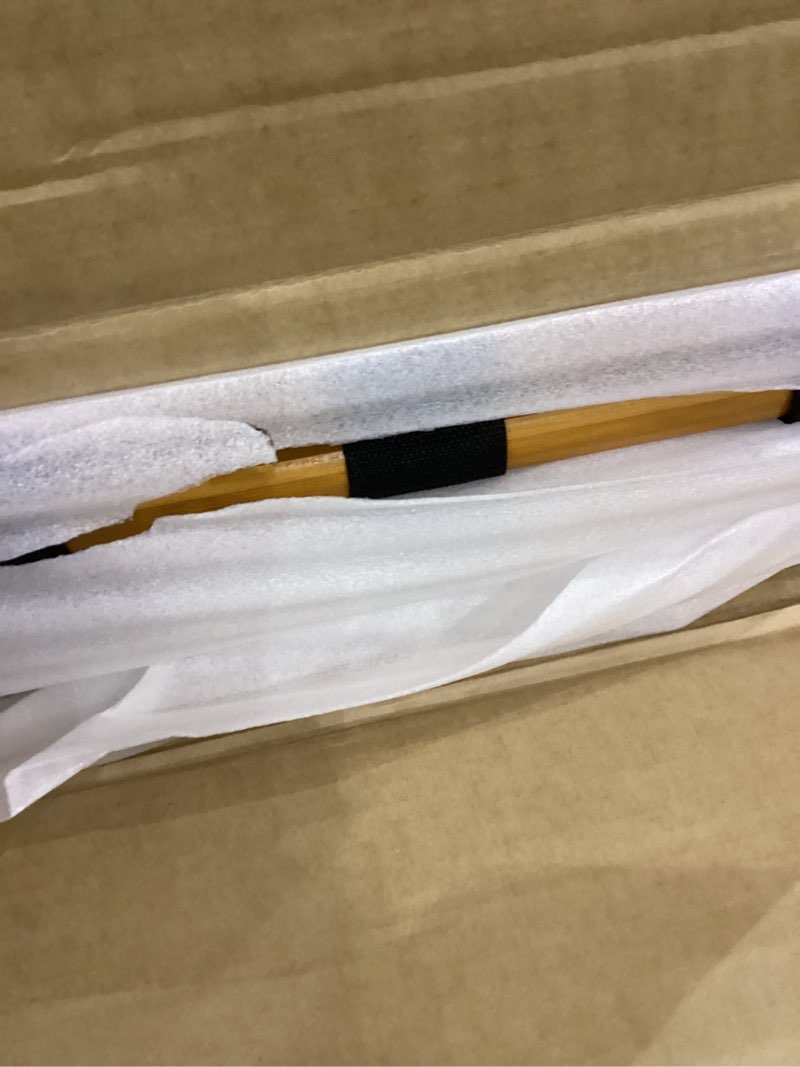 Condition photo showing Good Condition for Smuxee Fully Assembled Honey Luggage Racks Pack of 2, Upgraded Bamboo Foldable Suitcase Stand with 5 Nylon Straps, Luggage Holder with Shelf for Guest Room Bedroom Hotel Honey 2 Pcs