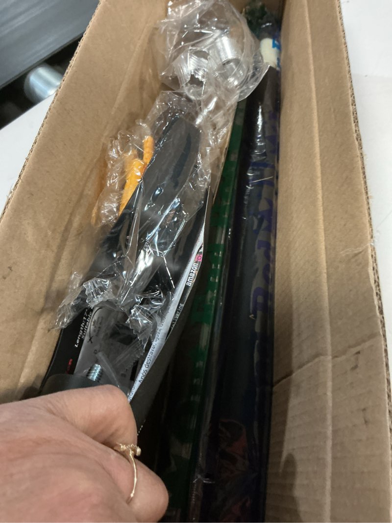 Condition photo showing Good Condition for bloomflower curtain rods 18-75 inch, for window 70 inch, adjustable length heavy duty diameter 7/8 inch, modern finials, black