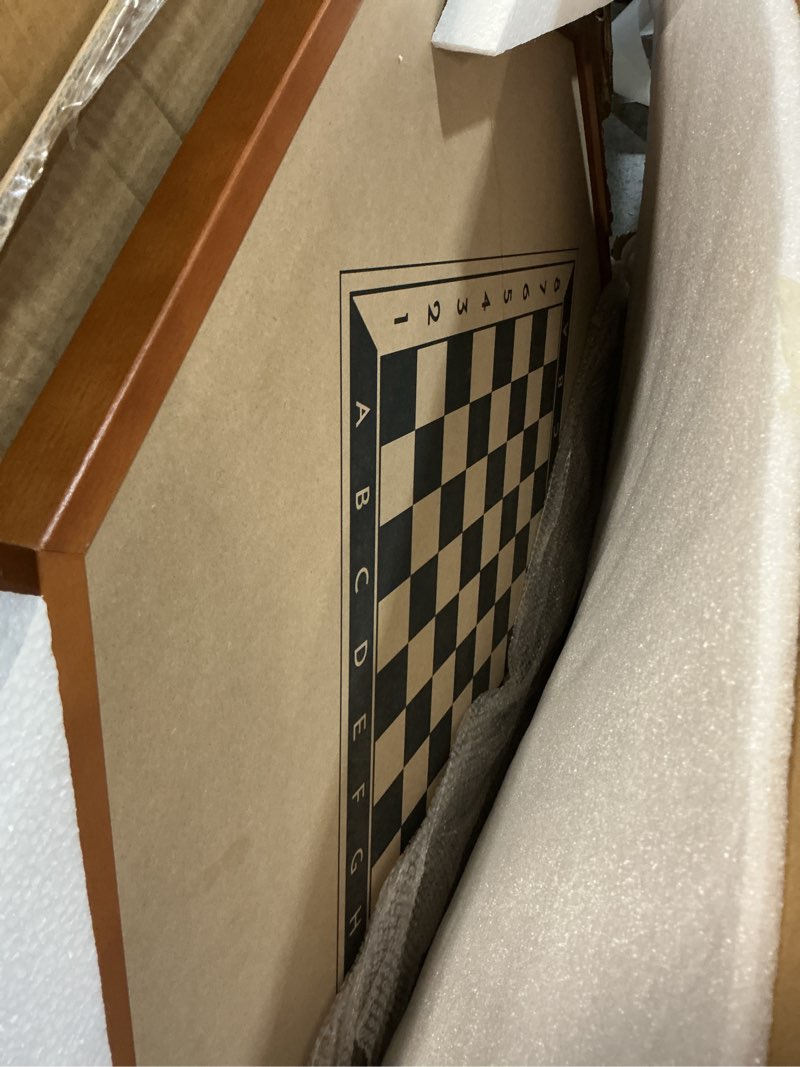 Condition photo showing As Is for Tournament Crokinole & Checkers, 30" Official Crokinole Board Game | 26" Playing Surface, 24 Black & White Discs, Canadian Heritage Tabletop Games, Dexterity Krokinole Games Families and Friends 30 Inch
