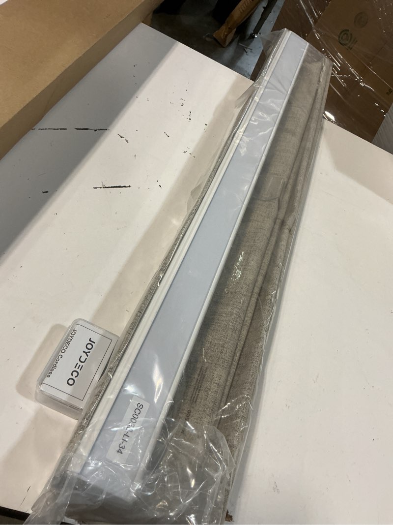 Condition photo showing Good Condition for joydeco cordless roman shades, linen fabric window blinds, thermal insulated blackout blinds, room darkening shades for indoor windows, easy to install, 34" w×75" h, linen linen 34"w x 75"h
