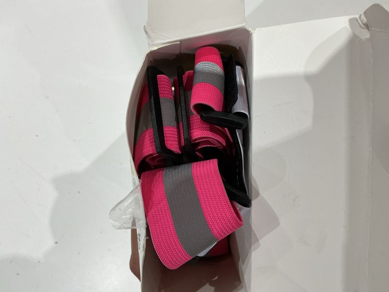 Condition photo showing Good Condition for zacro led reflective vest running gear, 5 lights colors high visibility reflective running gear rechargeable light up running vest for walking running cycling, adjustable for men women kids pink 1