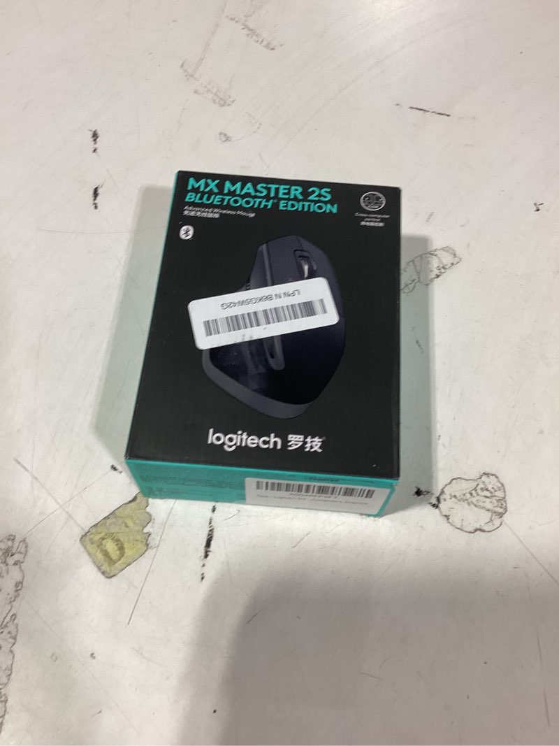 Condition photo showing New/Like New for logitech mx master 2s bluetooth edition wireless mouse, multi-surface, hyper-fast scrolling, ergonomic, rechargeable, connects up to 3 mac/pc computers,color-graphite. 2017 model